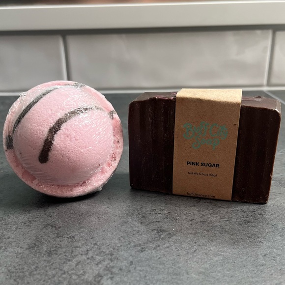 Buff City Soap Other - Buff City Soap Pink Sugar Bar Soap and Bath Bomb